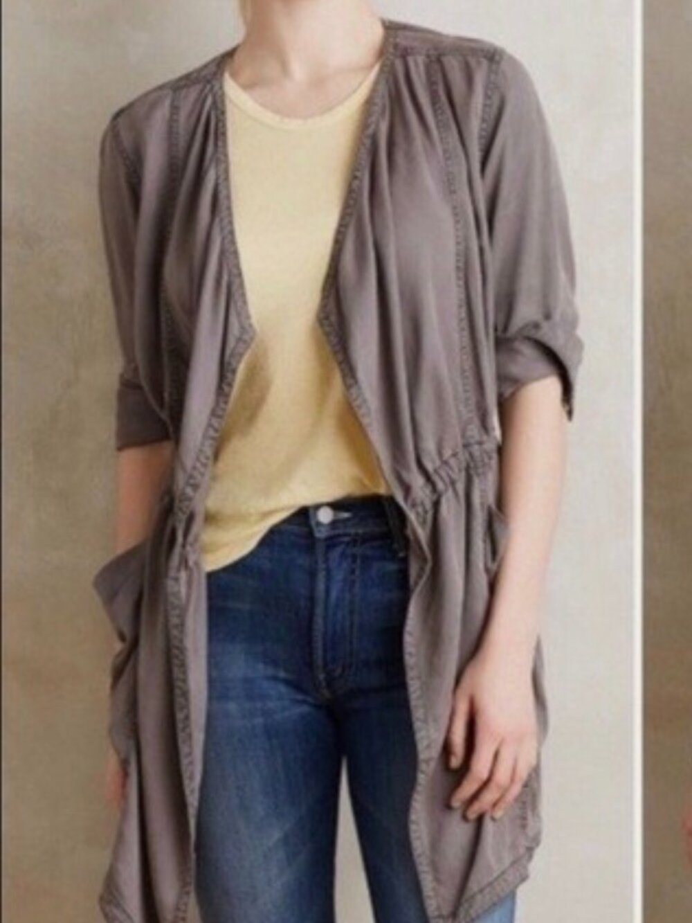Anthropologie Hei Hei Utility Jacket. Light Khaki Green.Size: L Gently Used.